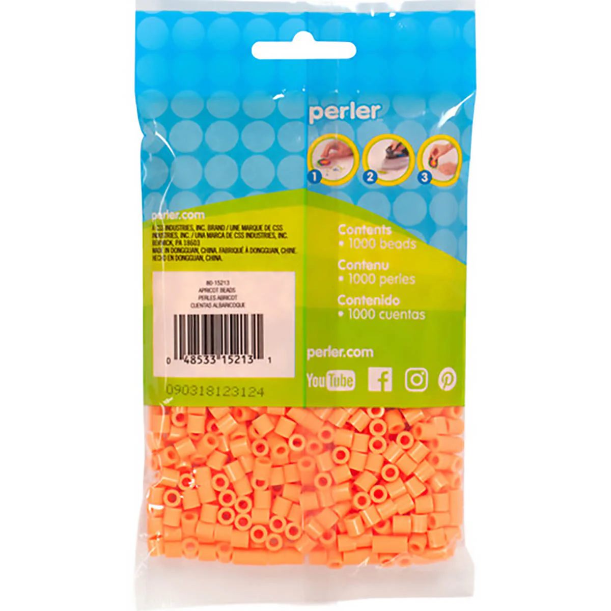 1,000 Perler Beads - Apricot - Image 3