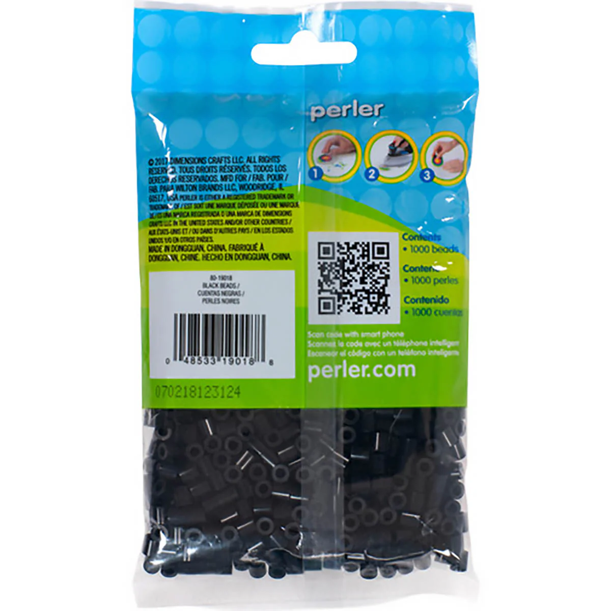 1,000 Perler Beads - Black - Image 3