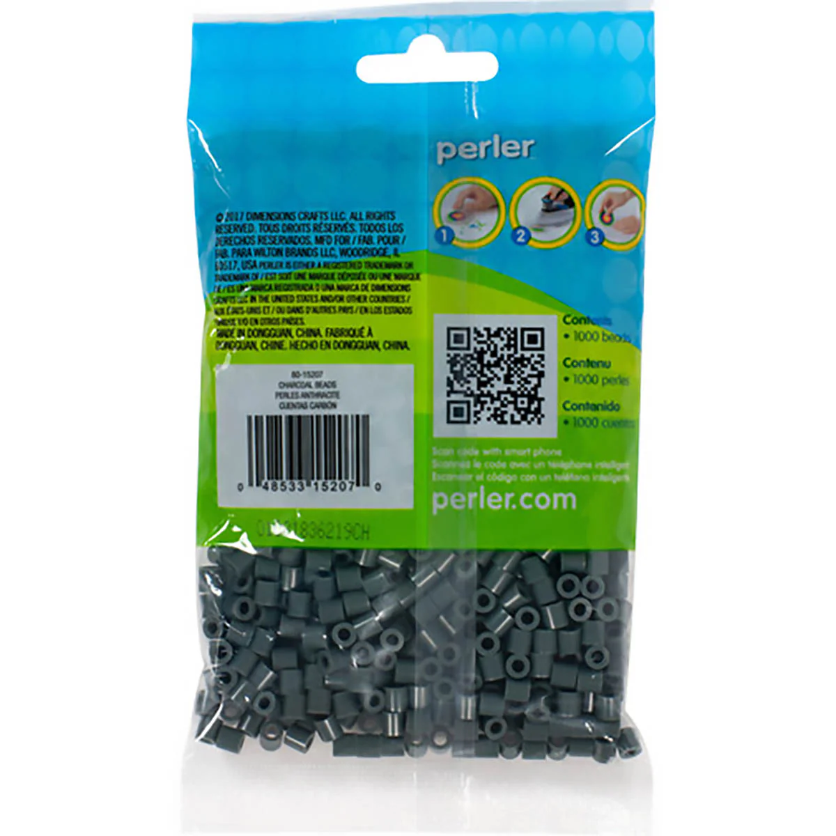 1,000 Perler Beads - Charcoal - Image 3