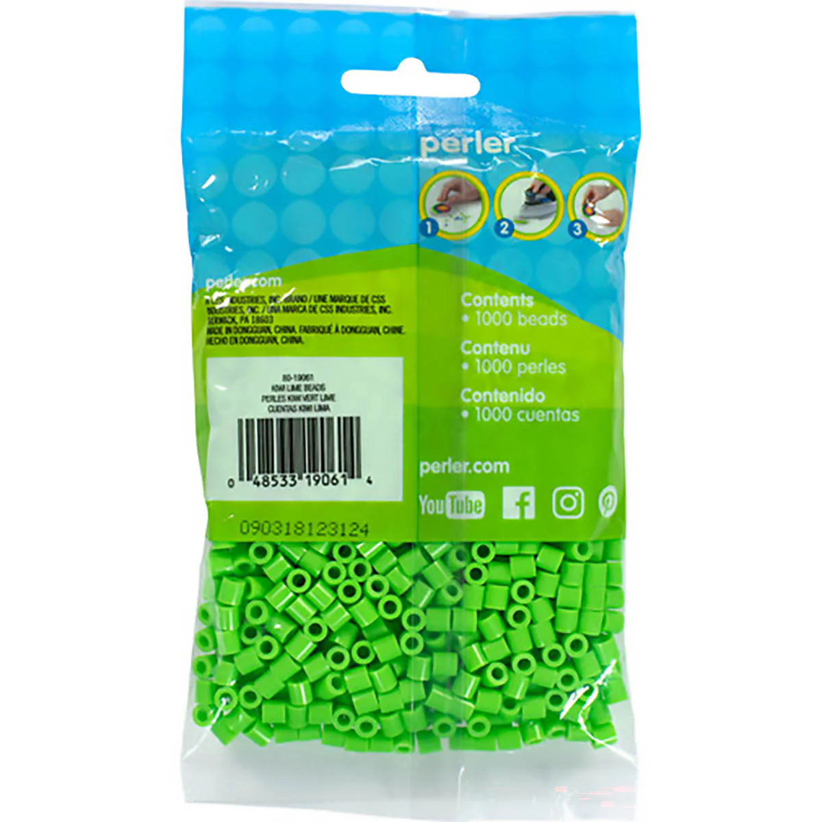 1,000 Perler Beads - Kiwi Lime - Image 3
