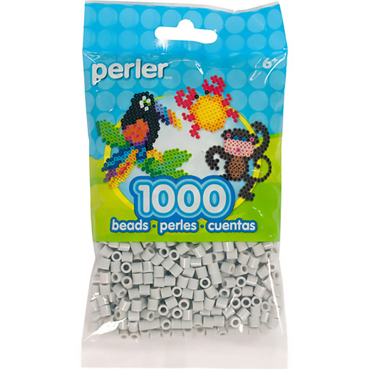 1,000 Perler Beads - Light Grey - Image 2