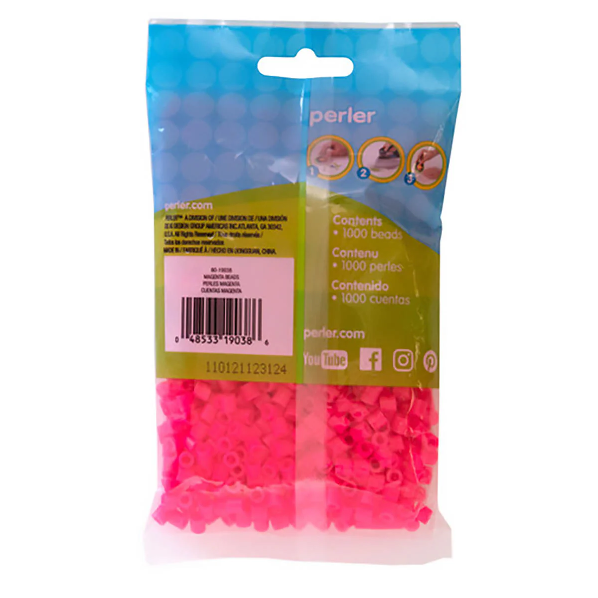 1,000 Perler Beads - Magenta - Image 3