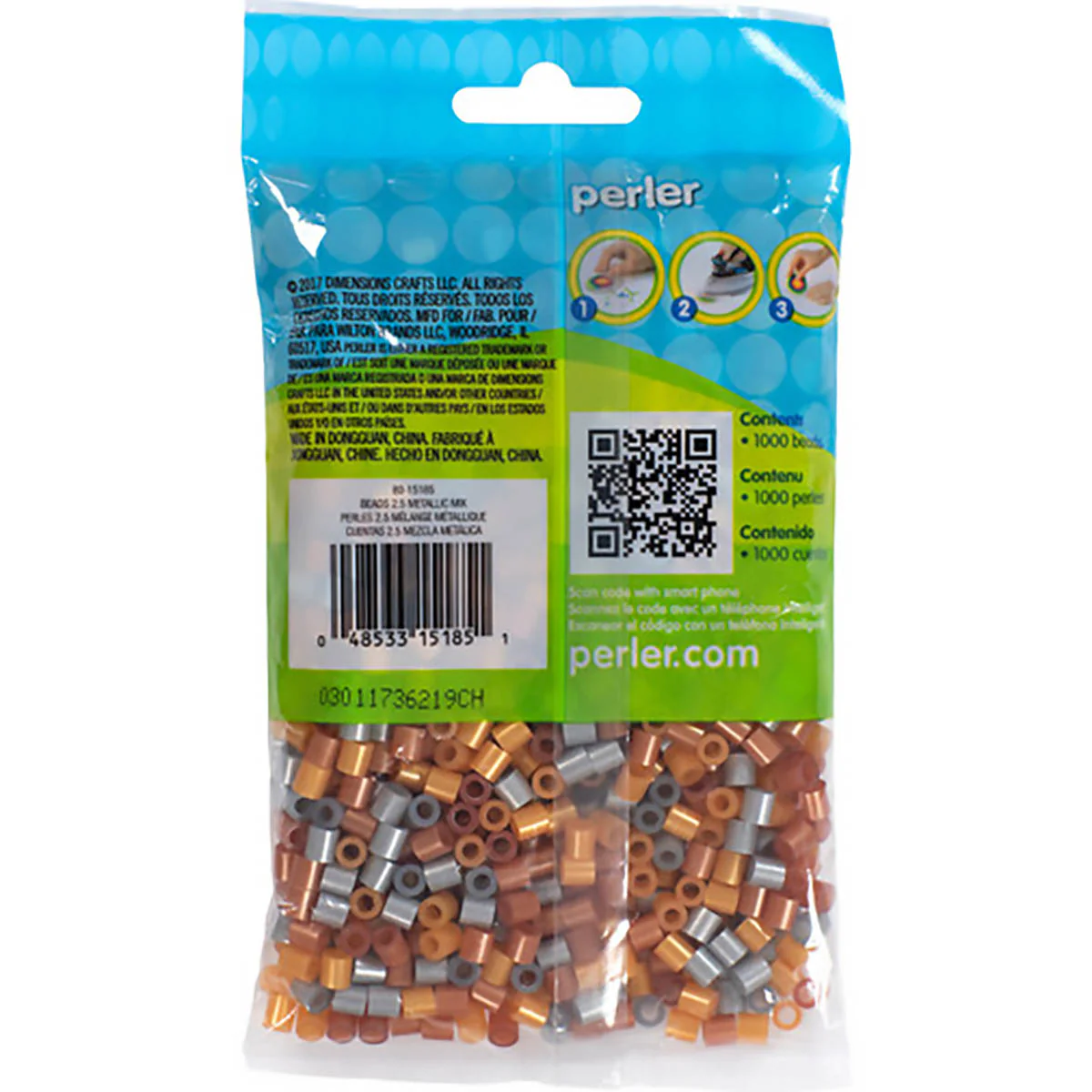 1,000 Perler Beads - Metallic Mix - Image 3