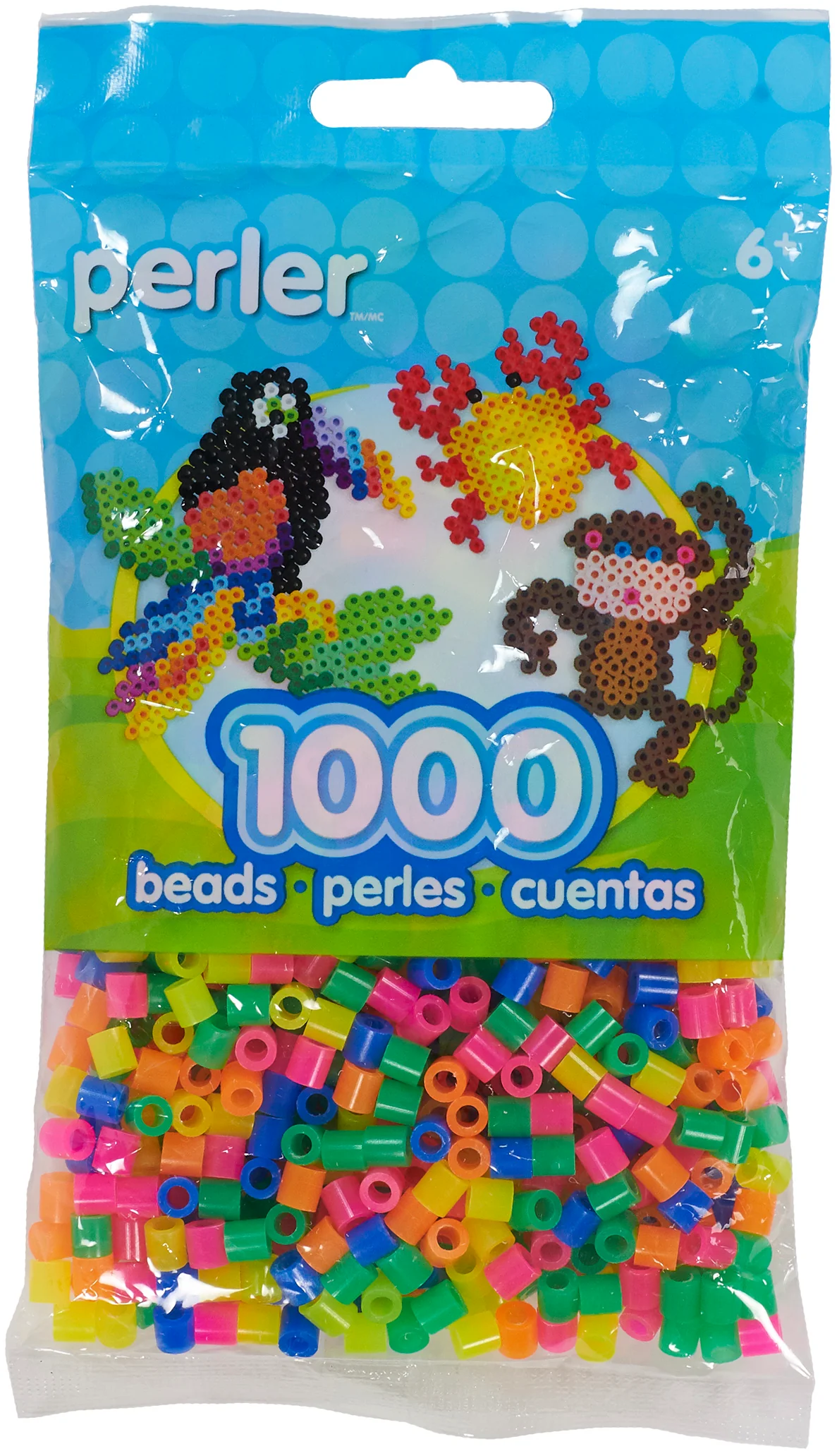 1,000 Perler Beads - Neon Mix - Image 2