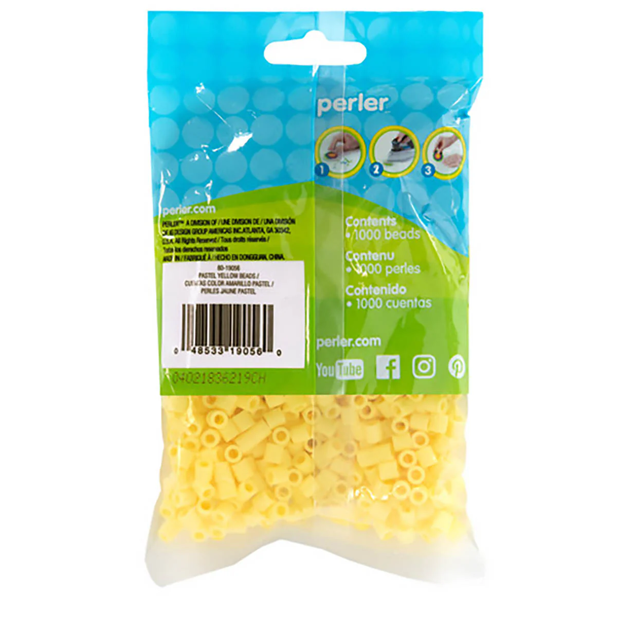 1,000 Perler Beads - Pastel Yellow - Image 3