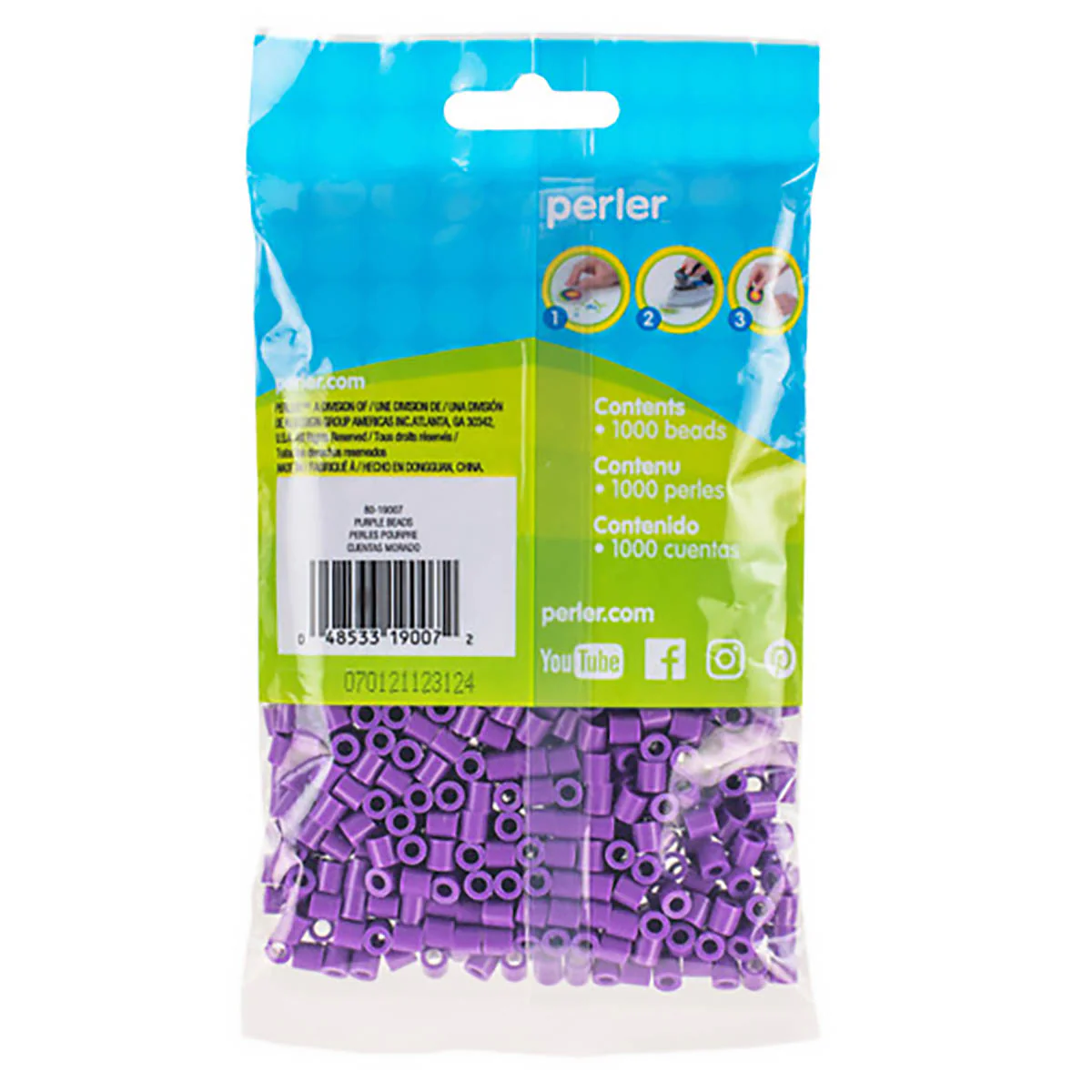1,000 Perler Beads - Purple - Image 3