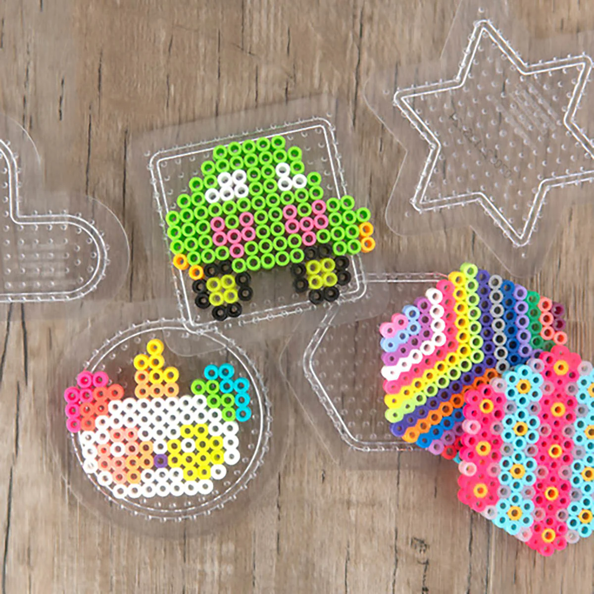Small Basic Shapes Clear Pegboards - 5 Ct - Image 3