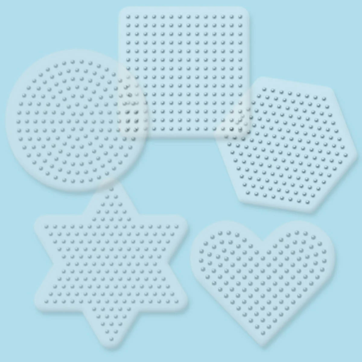 Small Basic Shapes Clear Pegboards - 5 Ct - Image 6