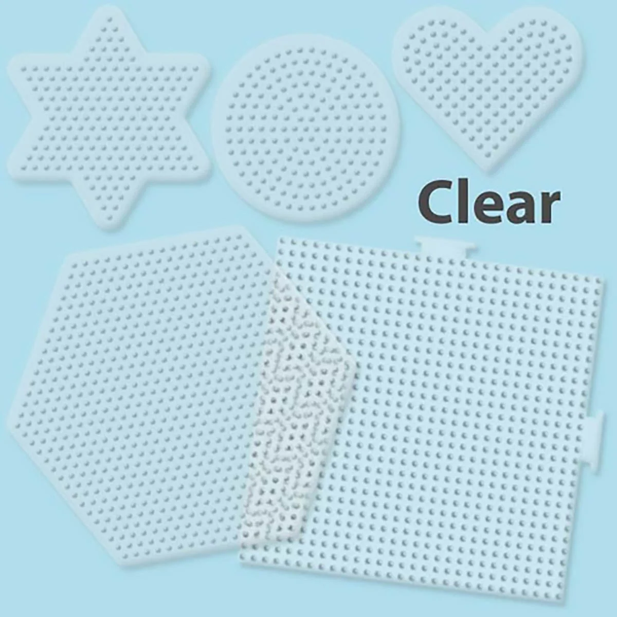 Small & Large Basic Shapes Clear Pegboards - 5 Ct - Image 4